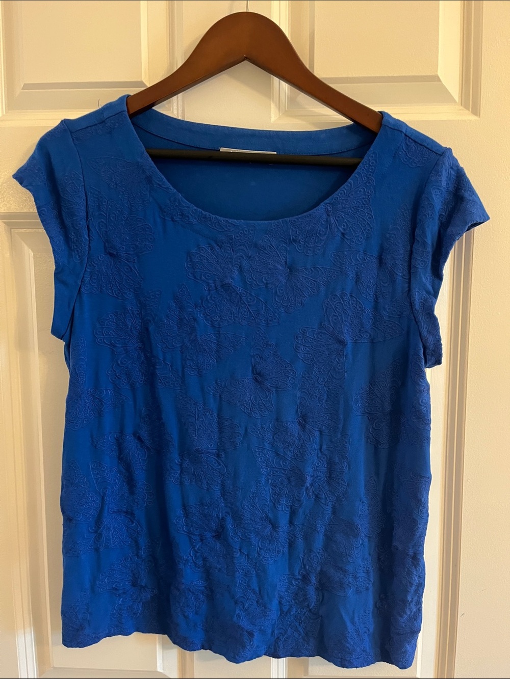Daniel Rainn Royal Blue Short Sleeve Embroidered Tee